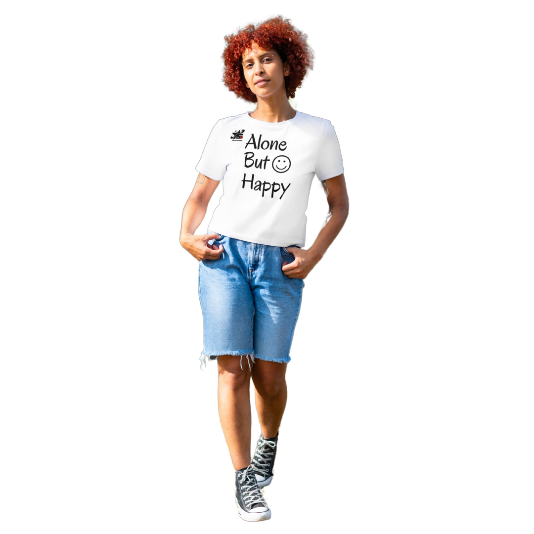 Alon but happy T shirt