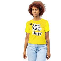 Alon but happy T shirt