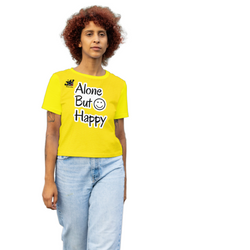 Alon but happy T shirt